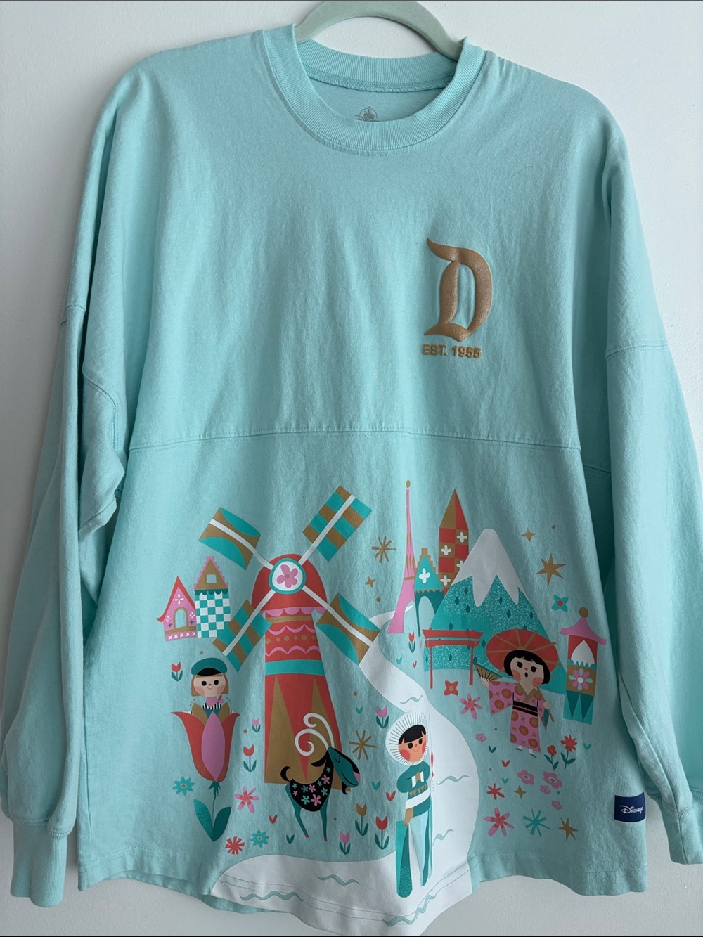 OUT OF STOCK- Disney Mint blue #itsasmallworld - Med-